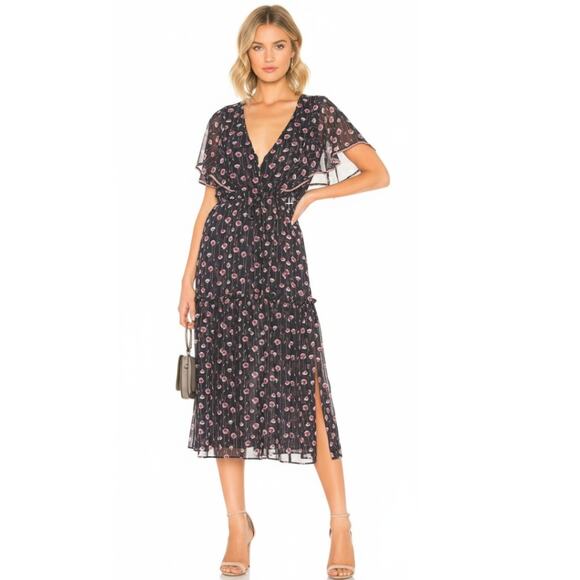 MISA LA Veronique Ruffle Maxi Dress XS - Picture 1 of 6